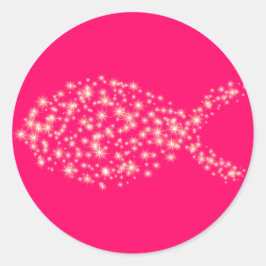 グリッターキリシタンのフィッシュシンボル ラウンドシール