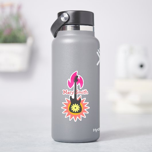 グリッターギター シール (HydroFlask)