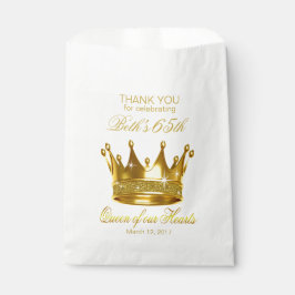 グリッタークイーンの我々のハート65誕生日クラウン フェイバーバッグ