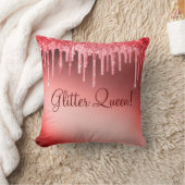 グリッタークイーングリッタースパガーリーークルズシナモンレッド クッション (ブランケット)