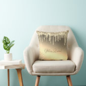 グリッタークイーンゴージャス金ゴールドスパークル クッション (椅子)