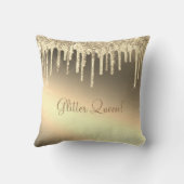 グリッタークイーンゴージャス金ゴールドスパークル クッション (裏面)