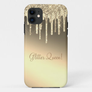 グリッタークイーン金ゴールドスパークルグきらきら光るラム iPhone 11 ケース