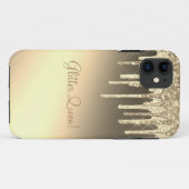 グリッタークイーン金ゴールドスパークルグきらきら光るラム Case-Mate iPhoneケース (裏面(横))