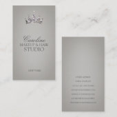 グリッタークラウンシンボル化粧&美容師カード 名刺 (正面/裏面)