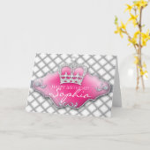 グリッタークラウンタフテッドダイヤモンド誕生日カード カード (黄色い花)