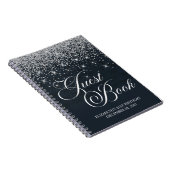グリッタークラシックシルバーブラック21stデイゲストブック ノートブック (右側)