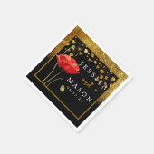 グリッタークラシー結婚ズカクテルナプキンス スタンダードカクテルナプキン (角)