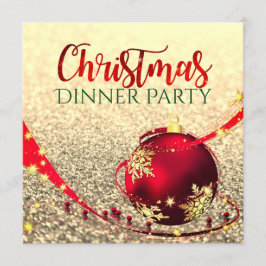 グリッタークリスフェイクマスディナーパーティー招待状 招待状