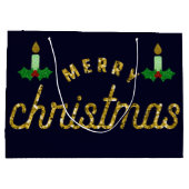 グリッタークリスマスキャンドル ラージペーパーバッグ (裏面)