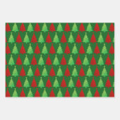 グリッタークリスマスツリーズクリスマス ラッピングペーパーシート (正面3)
