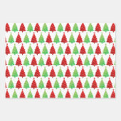 グリッタークリスマスツリーズクリスマス ラッピングペーパーシート (正面)