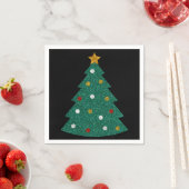 グリッタークリスマスツリーナプキンズ スタンダードカクテルナプキン (インサイチュ)