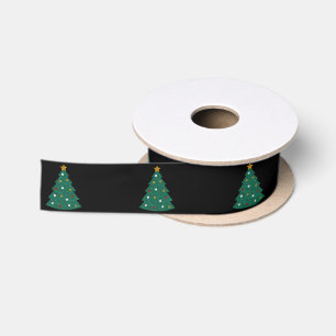 グリッタークリスマスツリー サテンリボン