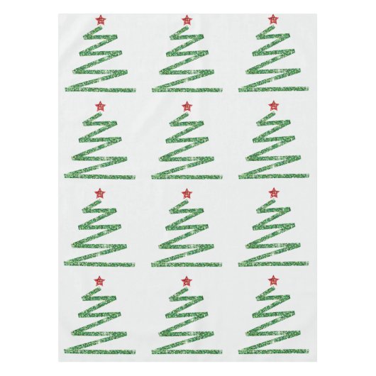 グリッタークリスマスツリー テーブルクロス (正面)