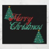 グリッタークリスマスツリー ビールラベル (シングルラベル)