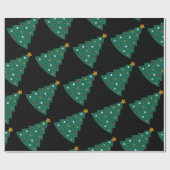 グリッタークリスマスツリー ラッピングペーパー (フラット)