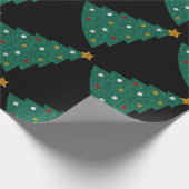 グリッタークリスマスツリー ラッピングペーパー (角)