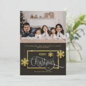 グリッタークリスマスフォトホリデーカード 招待状 (スタンド正面)