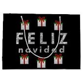 グリッタークリスマスプレゼント ラージペーパーバッグ (裏面)