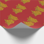 グリッタークリスマスベル ラッピングペーパー (角)