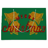 グリッタークリスマスベル ラージペーパーバッグ (正面)