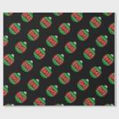 グリッタークリスマス飾り ラッピングペーパー (フラット)