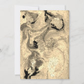 グリッターグラッドキャップ、紙吹雪金ゴールド大理石卒業 招待状 (裏面)