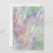 グリッターグラッドキャップ、銀ドリップ、光学ホログラフィック 招待状 (裏面)