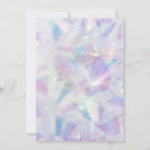 グリッターグラッドキャップ、銀ドリップ、光学ホログラフィック 招待状 (裏面)