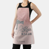 グリッターグラデーションバラ金ゴールドハート、ヘアドライヤー エプロン (インサイチュ)