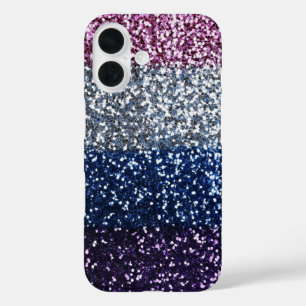 グリッターグラデーションパープルブルー iPhone 16ケース