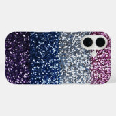 グリッターグラデーションパープルブルー Case-Mate iPhoneケース (裏面 (横))