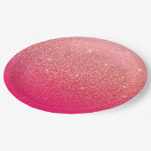 グリッターグラデーションピンク ペーパープレート (アングル)