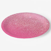 グリッターグラデーションピンク ペーパープレート (アングル)