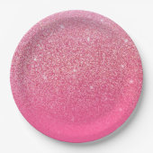 グリッターグラデーションピンク ペーパープレート (正面)