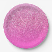 グリッターグラデーションピンク ペーパープレート (正面)