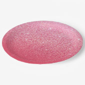 グリッターグラデーションピンク ペーパープレート (アングル)