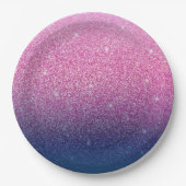 グリッターグラデーションピンク ペーパープレート (正面)