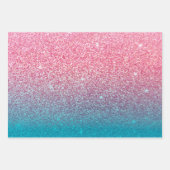 グリッターグラデーションピンク ラッピングペーパーシート (正面2)