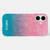 グリッターグラデーションピンク Case-Mate iPhoneケース (裏面 (横))