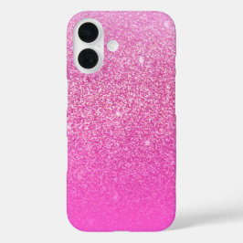 グリッターグラデーションピンク iPhone 16ケース