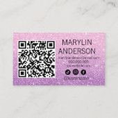 グリッターグラデーションラッシュアート技術者トレンディー 名刺 (裏面)