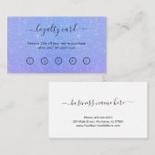 グリッターグラデーション美しいサロン ロイヤリティカード (正面/裏面)