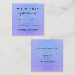 グリッターグラデーション美しいサロン 予約カード