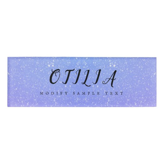グリッターグラデーション美しいサロン 名札 (正面)