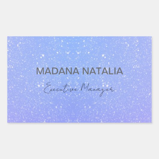 グリッターグラデーション美しいサロン 長方形シール (正面)