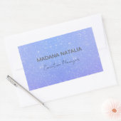 グリッターグラデーション美しいサロン 長方形シール (封筒)