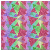 グリッターグラデーション虹の金フェイク属三角形 ファブリック (見本)