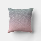 グリッターグラデーション赤面ピンク灰色グラデーション変色法 クッション (裏面)